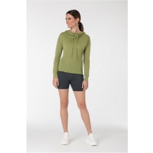 super natural Funnel Hoodie (Merino wool) sage green Women